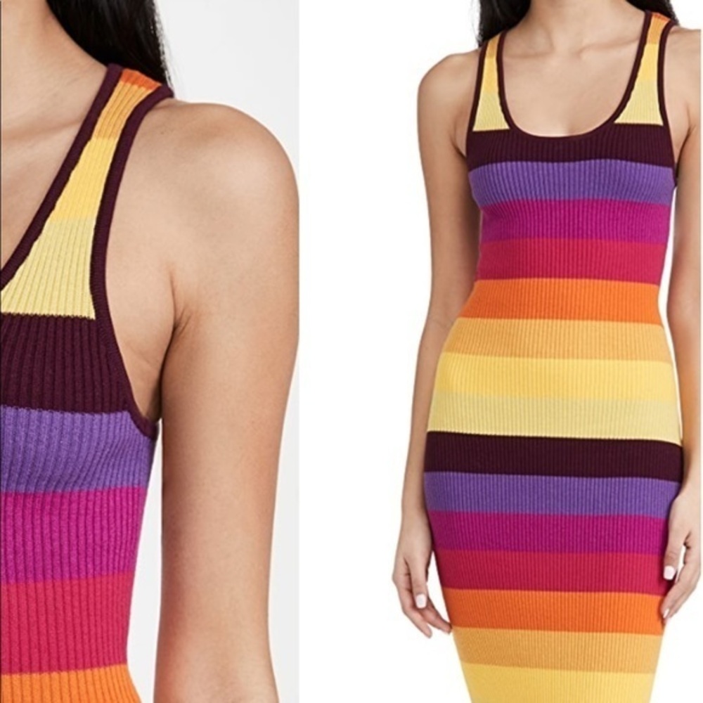 LE SUPERBE Prismatic Ribbed Women’s  Dress Sz S